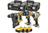 DeWALT DCK377P3T Aku sada nářadí (DCD708+DCF809+DCH273+18V/3x5,0Ah) 2xTstak